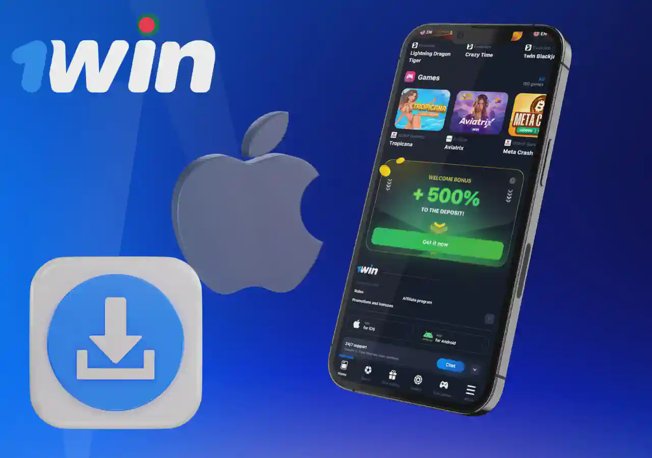 Download 1win apk on iOS