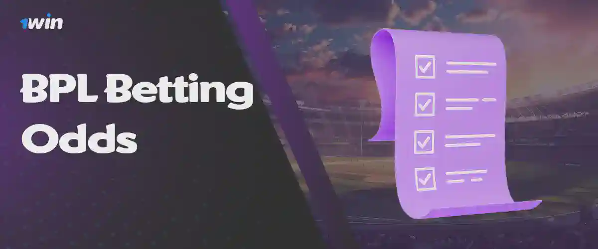 Bangladesh Premier League 2025 betting markets with team odds and player props on 1win