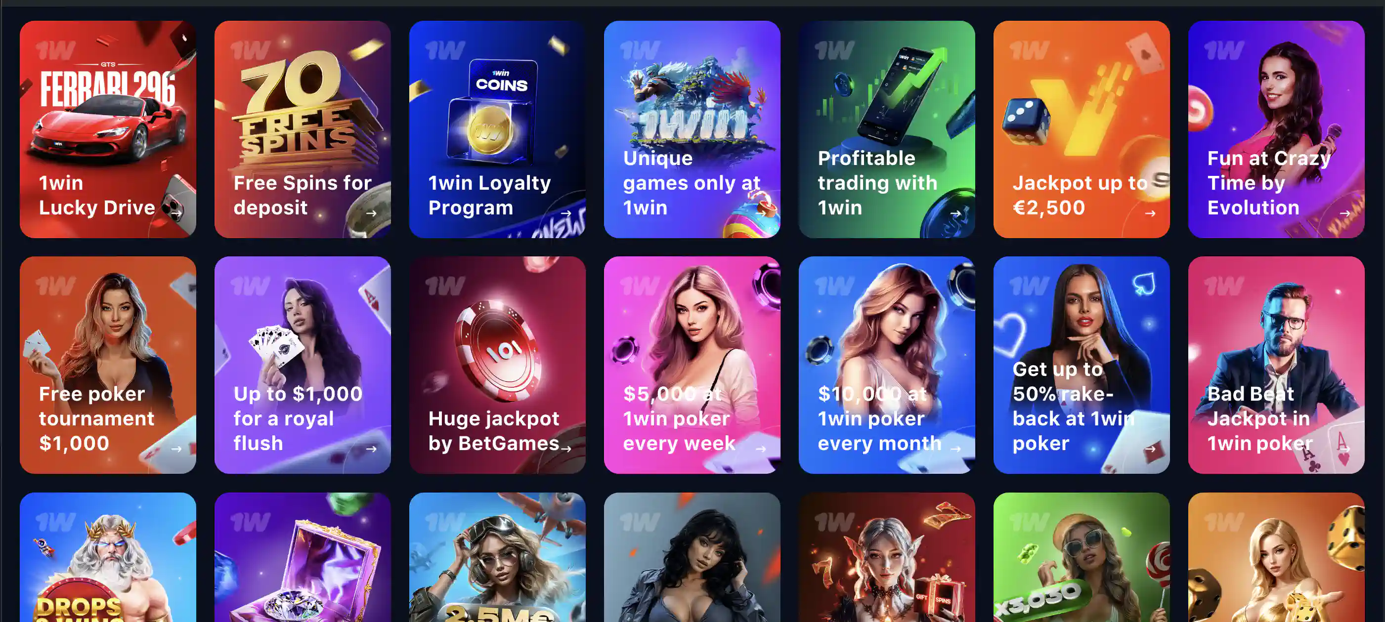 1win bonuses in casino Bangladesh